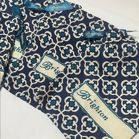 Brighton Navy and Cream Patterned Bags Set of 7 satchel bags gift bags - Picture 6 of 8